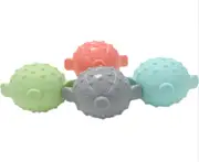 P279 4X Pet Puffer Fish Toy TPR Dog Grinding Teeth Interactive Thorn Ball