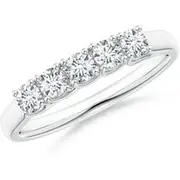 Lab-Grown Half Eternity Five Stone Diamond Wedding Ring