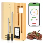 Smart Bluetooth Wireless Meat Thermometer Digital- 600Ft Remote Range, LCD Sc...