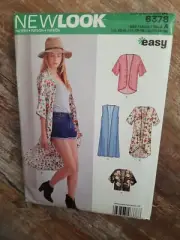 New Look Sewing Pattern 6378 Misses Kimono Style Jackets Easy Size XS-XL 6-24 UC