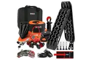 X-BULL Winch Recovery Kit With Recovery tracks Mounting Pins Snatch Strap Hitch Receiver 4WD 4X4