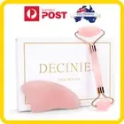 Jade Roller And Gua Sha Tools Set - Anti Aging Rose Quartz Roller Massager Gifts