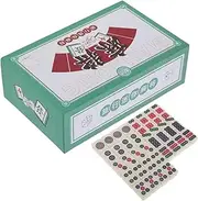 Yardwe Mini Portable Mahjong Game Set Travel Friendly Chinese for Dorms and Spaces Compact Design for Authentic Play Experience for Family Gatherings and Social Events