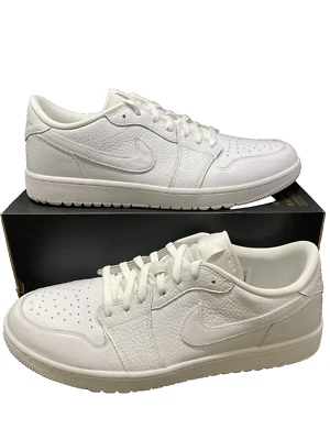 Jordan 1 Low Men's Golf Shoes Size 14 Triple White DD9315-101