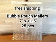 Lots of 25 7" x 11.5" BUBBLE OUT BAGS POUCHES SELF SEAL MAILERS BAGS WRAP CLEAR