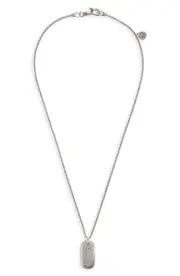 John Varvatos Dog Tag Pendant Necklace