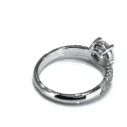1 1/4 CT Diamond Engagement Ring Round Cut H/I2-I3 14K White Gold Size 6