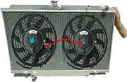 Aluminum Radiator Compatible With Nissan Safari Patrol GU Y61 3.0L ZD30CR & 2.8L TDI RD28 4.2L TD42 Turbo Diesel 1997-2013 MT & OR With FAN(Radiator And 2 Fan)
