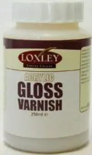 Loxley Acrylic Transparent Gloss Varnish 250ml Pot Artist Medium Protection LA06