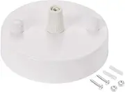 uxcell Retro Light Canopy Kit with White Cord Grip, Vintage Chandelier Ceiling Plate, for Light Fitting Accessory DIY, 80mm 3.15Inch White