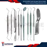 10 PCS RDM Tooth Scraper Mirror Scaler Tartar Calculus Plaque Remover Set