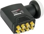 PremiumX Deluxe Octo LNB SAT for 8 Participants Digital Satellite Signal Transformer DVB-S2 TV HD UHD 4K