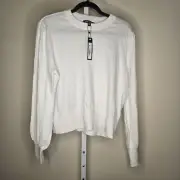 Steve Madden Women's XL Respectfully Yours Emmylane Mini Balloon Sleeve Sweater