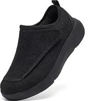 [YINGCSM] Men's Wide Diabetic Slip-On Shoes Adjustable Comfortable Walking Shoes for Swollen Feet Elderly Foot Pain Relief and Neuropathy Support