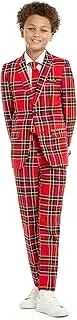 [OppoSuits] Fun Christmas Suits for Teen Boys Aged 10-16 Years - Full Set: Jacket, Pants and Tie