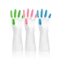 在飛比找momo購物網優惠-【小麥購物】防水乳膠手套 手指款(PVC手套 手套 洗碗手套
