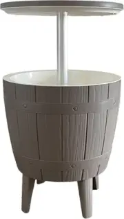 Outdoor Cooler Bar Table - Adjustable Height with Ice Bucket, Keeps Drinks Ch...