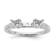 14k White Gold 1/6 Ct. Lab Grown Diamond VS/SI+ G+ Peg Set Engagement Ring