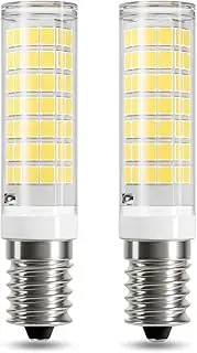 DiCUNO E14 LED Bulb, Cool White 6000K, 5W 550LM 50W Halogen Equivalent, E14 Small Edison Screw Bulb for Fridge/Cooker Hood, Non-dimmable, Pack of 2
