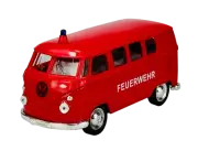 WELLY 1963 VW VOLKSWAGEN TRANSPORTER T1 BUS FIRE BRIGADE 1:34 DIE CAST NEW 49764