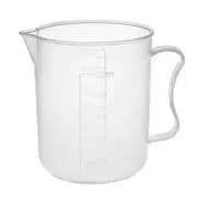 1pcs Laboratory Clear 500mL PP Plastic Graduated Measuring Cup Handled Beaker