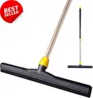 Floor Squeegee Scrubber | Adjustable Telescopic Pole, EVA Foam Blade