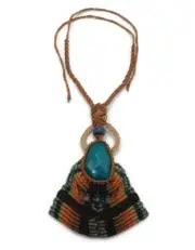 Handmade Necklace Unisex - Peruvian Amazonite Energeyic Stone - Amulet