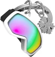 O meta[l]morphose METALMORPHOSE MTM925-05 Key Ring Yellow Duck and Baby Silver, Multi-Colour, One Size, Ski Goggles, Multicoloured, One Size, Ski Goggles, multicoloured, Einheitsgröße, Ski goggles