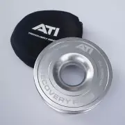 ATI 15,000KG ALLOY RECOVERY RING - SILVER - ALUMINIUM WINCH ROPE SNATCH BLOCK