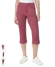 Gloria Vanderbilt Amanda Classic Rise Capri Jean Purple Size 10 New w Tags