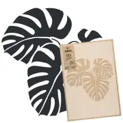 Reusable PLASTIC STENCIL Template / 17.7"x25.6" or 25.6"x37.4" / TROPICAL LEAVES