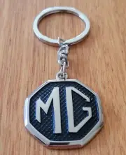 MG Steel Keyring Black