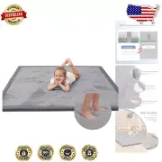 Non-Slip Crawling Mat - 79" x 59" Thick Play Rug for Safe Tummy Time and Yoga