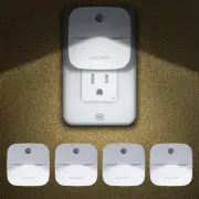 LED Night Lights Plug into Wall with Smart Dusk-to-Dawn Sensor, White