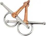 Stainless Steel Rings Snaffle Bit, Horse Equine Full Cheek Snaffle, Mouth Horse Bit for Outdoor Horse Accessories 125mm