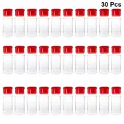 30 Pcs Spice Jars Plastic Pepper Shakers Cocoa Powder Container
