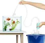 TERA PUMP Genuine Nano Aquarium Cleaner Fish Tank Gravel Sand Cleaner (for Small Aquariums Under 10 Gallons) BPA-Free TRFTCLN-S