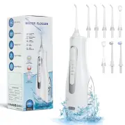 Water Flosser 300ML Tank Rechargeable Portable Oral Irrigator with 8 Jets