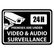 Premises are under Video and Audio Surveillance Sign Plaque CCTV Security Camera