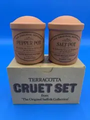 New Henry Watson Pottery Salt & Pepper Shakers Original Suffolk Cruet Set