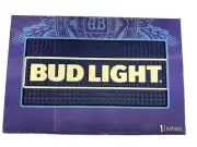 BUDWEISER BUD LIGHT BEER BAR MAT 12 X 18” Rubber Drip Mat *Brand New In Box*