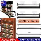 8/12pc Spice Rack Wall Mounted Seasoning Storage Organizer Shelf Kitchen Cabinet