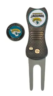 Jacksonville Jaguars NFL Golf Ball Marker with Premium Switchblade Divot Tool