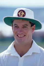Graeme Hick playing for Queensland against England at Carrar- Old Cricket Photo