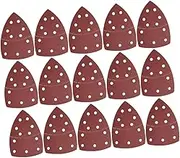 11 Hole Self-Adhesive Sandpaper Triangle Sander 50pcs Set 40/60/80/120/180 Grit Hook Loop Sanding Discs for Plastic