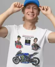 Fabio Quartararo 20 Alex Rins 42 Monster Energy Yamaha MotoGP T-Shirt S,M,L,XL