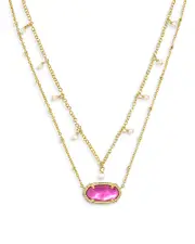 Kendra Scott Elisa Cultured Pearl Multi Strand Necklace in 14K Gold Plated, 20