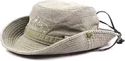 [THENICE] Unisex Cotton Sun Cap Outdoor Bucket Mesh Boonie Hat