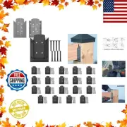 Efficient Deck Railing Connector Set with 20 Brackets & 160 Rust-Proof Screws