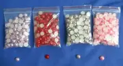 Polished Half Pearls Bead Flat Back Scrapbook Approx. 400 Pink Gold Violet Red